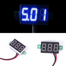 1db Mini 0-30 V kék LED voltméter feszültség mérő