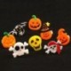 Szín: B - 50 db/szett Halloween LED gyűrűk világító vaku gyűrűk világító gyűrű dekorációs trükk vagy csemege