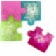 Fehér szín - 1 db kézzel készített puzzle alátét UV epoxigyanta forma csésze szőnyeg bögre alátét szilikon forma