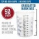 50db eldobható átlátszó műanyag keverőpoharak festékhez UV gyanta epoxi 20 oz 600 ml mérési arányok 2-1 3-1 4-1