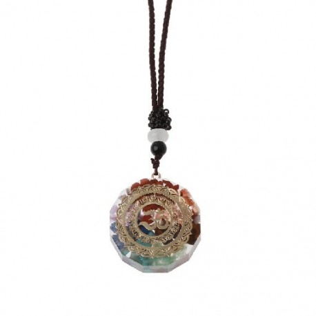 Fém színe: 2276 - 1 db Orgone medál nyaklánc Metatron kocka orgonit energia medál 7 csakra Reiki gyógyító EMF védelem