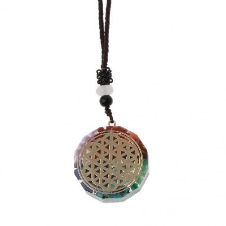 Fém színe: 2277 - 1 db Orgone medál nyaklánc Metatron kocka orgonit energia medál 7 csakra Reiki gyógyító EMF védelem