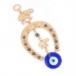 Szín: képen látható - 1 db török kék szem patkó elefánt medál Evil Eye Lucky Charm falra akasztó dísz Áldás