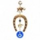 Szín: képen látható - 1 db török kék szem patkó elefánt medál Evil Eye Lucky Charm falra akasztó dísz Áldás