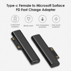 USB Type C PD gyorstöltő csatlakozó átalakító a Microsoft Surface Pro 3 4 5 6 Go USB C aljzatú adapterhez a Surface