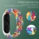 Szín: színes kék - Nylon szíj Xiaomi Mi Band 7 6 5 4 3 szíj színes fonott nylon hurkos csuklópánt csere csuklópánt