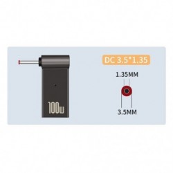 Szín: 3,5x1,35 mm - PD 100 W-os laptop töltő tápadapter csatlakozó USB Type-C aljzatból egyenáramú csatlakozódugóba