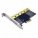 PCI Express Multiplier PCIE 1-6 USB3.0 Riser kártya PCI Express X16 Riser grafikus kártya ETH Bitcoin Miner Mining Hozzáadás