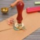 Szín: F - Aranyozott sárgaréz fej Retro barkács boríték viasz pecsét bélyegfej pecsételő viasz scrapbooking bélyegek