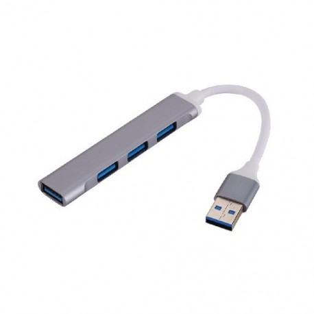 Szín: Szürke - USB-elosztó, nagy sebességű, 4 portos USB 3.0 2.0 hub-elosztó 5 Gbps laptophoz tartozékokhoz többportos