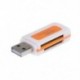 Mini USB2.0 4 kártyahelyes intelligens kártyaolvasó SD/MMC TF MS M2 több memóriakártya olvasó számítógépes PC