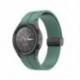 Szín: zöld - Eredeti szilikon szíj Samsung Watch 5/4 44mm 40mm Watch5 Pro 45mm mágneses csatszíj Galaxy Watch 4 Classic 42