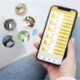 Szín: kék - Tuya Mini Smart Tag GPS elvesztésgátló riasztó vezeték nélküli Bluetooth nyomkövető kétirányú telefon