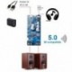 Szín: kék - 2X50W Bluetooth 5.0 teljesítményerősítő, D osztályú audio HiFi sztereó vezeték nélküli zenelejátszó