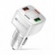 Csatlakozó típusa: fehér - 38 W-os autós töltő USB Type C PD 4 portos QC 3.0 gyorstöltés iphone 13 12 Pro Max Xiaomi