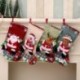 Szín: 05 - 2022 újévi karácsonyi harisnya zokni karácsonyi ajándék édességtáska otthon Navidad lógó zokni vászon