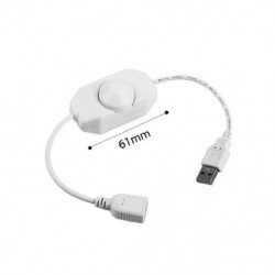 Szín: 5V-os gombos dimmer - DC5V szabályozható USB gomb kézi LED fényerőszabályzó érintőkapcsoló LED szalagfényhez 1