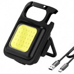 Kibocsátó szín: B - Mini mini LED zseblámpa munkalámpa újratölthető vakító COB kulcstartó lámpa kültéri kemping