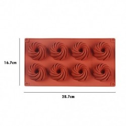 Szín: 8 lyuk - Mini muffin 16 lyukú szilikon kerek forma barkácsolás cupcake sütik Fondant tepsi tapadásmentes puding