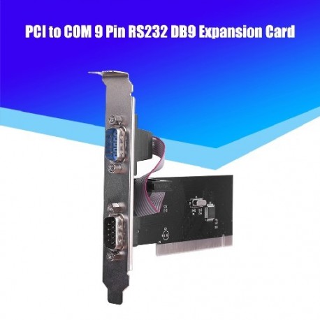 PCI 2 portos COM 9 tűs soros sorozatú RS232 kártyaadapter Win 7 VISTA XP Linux FO-hoz CD-illesztőprogrammal DB9 soros port