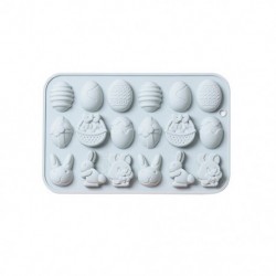 Szín: A - Húsvéti tojás és nyuszi szilikon forma keksz vágó 3D nyuszi süti formák húsvéti buli csokoládé fondant