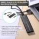 Szín: ezüst USB A - USBC - USB 3.1 Type-C M.2 NVMe SSD-ház 10Gbps M-Key PCI-E szilárdtestlemez-tok HDD-tok USB3.1-M.2 NVMe