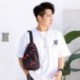 Piros szín - Divatos férfi mellkastáskák Alkalmi többfunkciós válltáska Utazós Crossbody táska Short Trip Travel