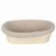 Szín: 25x15x8 cm - Ovális rattan kenyértartó kosár Természetes rattan fermentációs kosár Fonott tészta Banneton