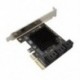 SATA PCIe Adapter 6 SATA 3.0 - PCI Express x4 bővítőkártya SATA III - PCI-E 3.0 X4 vezérlő HDD-hez ASMedia ASM1166