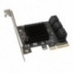 SATA PCIe Adapter 6 SATA 3.0 - PCI Express x4 bővítőkártya SATA III - PCI-E 3.0 X4 vezérlő HDD-hez ASMedia ASM1166
