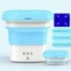 Szín: US Plug Blue - Összecsukható hordozható mosógép szárító vödörrel ruhákhoz zokni fehérnemű mini