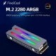Alumínium ARGB M.2 SSD merevlemez hűtőborda NVME NGFF M2 2280 szilárdtest merevlemez radiátor Aura Sync ARGB Cooling Therma