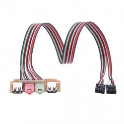 2 USB 2.0 PC számítógépház előlap USB audio csatlakozók port asztali számítógép USB hosszabbító vezeték mikrofon