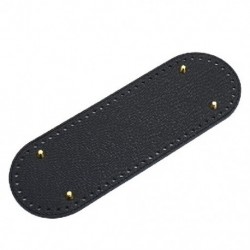 Szín: fekete arany - Kézzel készített ovális alsó kötött táskához PU bőr kopásálló kiegészítők alsó lyukakkal