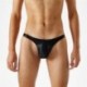 Fekete szín - Szexi Olaj fényes Férfi Alsónadrágok Fehérnemű Férfi Mini Bugyi Férfi Jockstrap String Alacsony derék