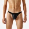 Fekete szín - Szexi Olaj fényes Férfi Alsónadrágok Fehérnemű Férfi Mini Bugyi Férfi Jockstrap String Alacsony derék