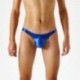 Szín: kék - Szexi Olaj fényes Férfi Alsónadrágok Fehérnemű Férfi Mini Bugyi Férfi Jockstrap String Alacsony derék