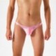 Szín: világos rózsaszín - Szexi Olaj fényes Férfi Alsónadrágok Fehérnemű Férfi Mini Bugyi Férfi Jockstrap String