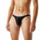 Szín: borvörös - Szexi Olaj fényes Férfi Alsónadrágok Fehérnemű Férfi Mini Bugyi Férfi Jockstrap String Alacsony