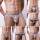 Fehér szín - Szexi Férfi Alsónadrágok Fehérnemű Férfi Alacsony derékú Bugyi T-Hát tangák G-Strings Férfi Bikini