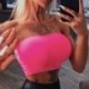 Szín: zöld - Női női neon színű, vállas felsők Ujjatlan póló felsők Nyári szexi strandmellény Divatos női póló
