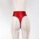 Szín: borvörös - 1 db Fényes bugyi egyszínű magas derekú G-string bugyi női fehérnemű Szexi bugyi női alsónadrág
