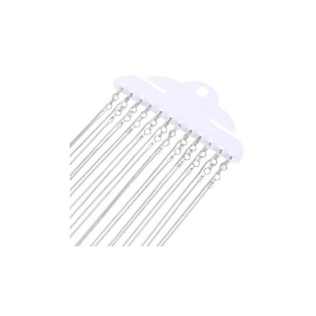 12db/szett 18 hüvelykes 925 ezüst bevonatú 1.2mm DIY kígyó lánc varázsa Link nyaklánc ékszer készítő