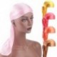 Fehér szín - Uniszex hosszú férfi női szatén selymes bandanas Durag doo Du-Rag hosszú farkú fejfedő Chemo Caps