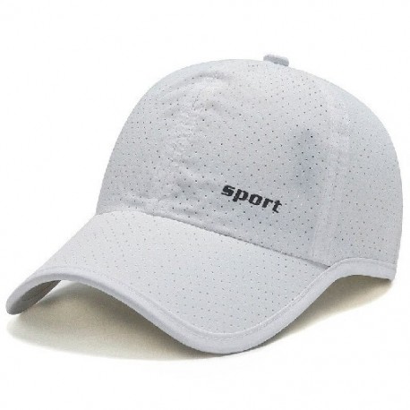 Fehér szín - Új, gyorsan száradó sport baseball sapkák nyári hálósapka Gorras visor férfi sapka kültéri horgász