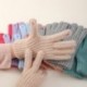 Szín: zöld - Téli érintőképernyős kesztyűk Vastag kasmír Női Férfi Kötött ujjatlan Finger Guantes Teljes ujjak