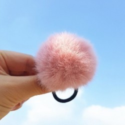 Szín: 35 - 1 db Aranyos pompon hajkötők Rugalmas hajgumi gyerekeknek Gumiszalagok Pompone golyók lófaroktartók Hajkötelek