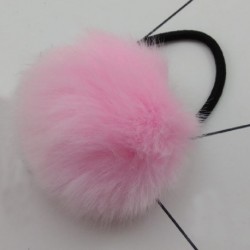 Szín: rózsaszín - 1 db Aranyos pompon hajkötők Rugalmas hajgumi gyerekeknek gumiszalagok Pompone labdák lófaroktartók