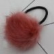 Szín: sötét rózsaszín - 1 db Aranyos pompon hajkötők Rugalmas hajgumi gyerekeknek Gumiszalagok Pompone golyók