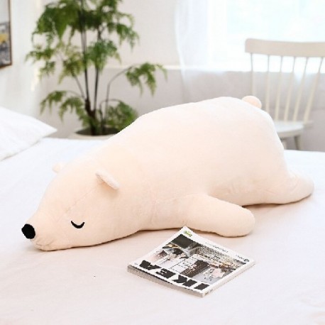 Magasság: 35 cm - 35-110 cm Kawaii öltöző Jegesmedve plüss baba baba puha kitömött alvó medve párna állat plüss